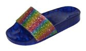 Wholesale Footwear Jelly Slippers For Women In Blue Size 5-10