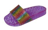 Wholesale Footwear Jelly Slippers For Women In Purple Size 6-10