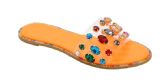 Wholesale Footwear Jelly Sandal For Women In Orange Size 6-10
