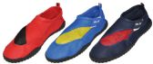 Wholesale Footwear Men's Slip On Aqua Shoes W/ Two Tone Mesh Details