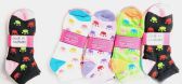 Women Ankle Socks Dog Paw Print Desig Assorted Color Size 9 - 11