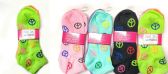 Women Ankle Socks Peace Design Assorted Color Size 9 - 11