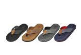 Wholesale Footwear Men's Large Strap Flip Flops Assorted Colors