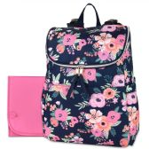 Baby Essentials Wide Opening Diaper Backpack - Navy Floral