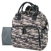 Baby Essentials Tote Convertible Wide Opening Backpack - Camo