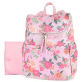 Baby Essentials Wide Opening Diaper Backpack - Pink Floral
