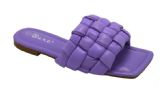 Wholesale Footwear Flat Sandals For Women In Purple Color Assorted Size