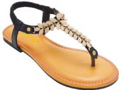 Wholesale Footwear Sandals For Women In Black Color Size 5-10