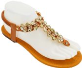 Wholesale Footwear Sandals For Women In L-Brown Color Size 6-11