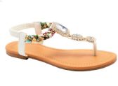 Wholesale Footwear Sandals For Women In White Color Size 6-11