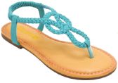 Wholesale Footwear Flat Sandals For Women In Blue Color Size 5-10