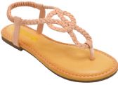 Wholesale Footwear Flat Sandals For Women In Pink Color Size 6-11
