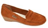 Wholesale Footwear Loafers For Women Comfortable With Platform Color Tan Size 7-11