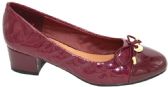 Wholesale Footwear Womens Toe Low Block Chunky Heels Dress Pumps Shoes In Wine Color Size 5-11