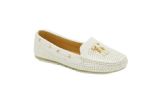 Wholesale Footwear Women Slip On Loafers Casual Flat Walking Shoes Color White Size 5-10