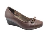 Wholesale Footwear Women Shoes Classic Round Toe Wedge Pumps Color Coffee Size 5-10