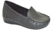 Wholesale Footwear Women Comfortable Moccasins Round Toe Casual Flats Shoes Ladies Soft Walking Shoes Color Black Size 7-11
