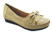 Wholesale Footwear Flats Shoes Loafers For Women Comfortable Casual Leather Natural Driving Fashion Flats Breathable Walking Ladies Slip On Shoes Color Beige Size 7-11
