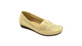 Wholesale Footwear Flats Shoes Loafers For Women Comfortable Casual Leather Natural Driving Fashion Flats Breathable Walking Ladies Slip On Shoes Color Beige Size 5-10