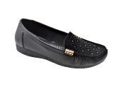 Wholesale Footwear Womens Leather Loafers & Slip - Ons Flats Driving Walking Casual Soft Sole Shoes Color Black Size 5-10