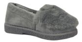 Wholesale Footwear Womens Faux Fur Moccasin Indoor Outdoor Warm And Cozy House Shoes With Durable Rubber Sole Color Grey Size 5-10