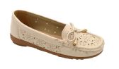 Wholesale Footwear Women Slip On Loafers Casual Flat Walking Shoes Color Beige Size 5-10