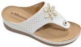 Wholesale Footwear Platform Sandals For Women Bohemian Flowers Sole Open Toe In White Color Size 5-10
