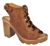 Wholesale Footwear Platform Sandals For Women Ankle Strap Open To Dress Color Brown Size 5-10