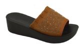 Wholesale Footwear Platform Sandals For Women Sole Open Toe In Color Tan Size 5-10