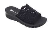 Wholesale Footwear Fashion Platform Rhinestone Sandals For Women Sole Open Toe In Color Black Size 7-11