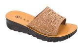 Wholesale Footwear Fashion Platform Rhinestone Sandals For Women Sole Open Toe In Color Gold Size 7-11