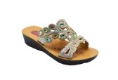 Wholesale Footwear Fashion Platform Rhinestone Sandals For Women Sole Open Toe In Color Silver Size 6-11