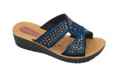 Wholesale Footwear Fashion Platform Rhinestone Sandals For Women Sole Open Toe In Color Blue Size 7-11