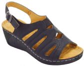 Wholesale Footwear Women's Sandals Wide Flat Platform Sandals Strap Fashion Summer Open Toe Color Black Size 5-10