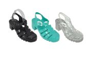 Wholesale Footwear Women's Jelly Sandals T Strap Slingback Flats Clear Summer Beach Rain Shoes In Torquoise