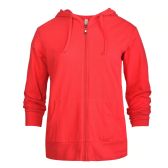 Sofra Ladies Thin Zip - Up Hoodie Jacket Plus Size