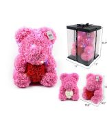 16 Ich Pink Rose Bear With Light