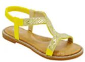 Wholesale Footwear Fashion Flat Sandals For Women Sole Open Toe In Color Yellow Size 5-10