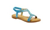 Wholesale Footwear Fashion Flat Sandals For Women Sole Open Toe In Color Blue Size 5-10