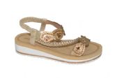 Wholesale Footwear Fashion Rhinestone Sandals For Women Sole Open Toe In Color Gold Size 5-10