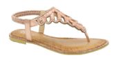 Wholesale Footwear Fashion Flat Sandals For Women Sole Open Toe In Color Rose Gold Size 5-10