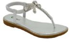 Wholesale Footwear Fashion Flat Sandals Rhinestone For Women Sole Open Toe In Color Silver Size 5-10