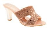 Wholesale Footwear Dress Sandals And Rhinestones For Women In Color Rose Gold Size 5-10
