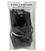 Black 3x8 Inch Metallic Foil Curtain