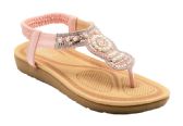 Wholesale Footwear Fashion Flat Sandals For Women Sole Open Toe In Color Pink Size 5-10
