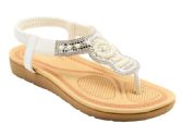 Wholesale Footwear Fashion Flat Sandals For Women Sole Open Toe In Color White Size 5-10