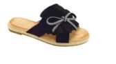 Wholesale Footwear Flat Sandals For Women In Black Color Size 5-10
