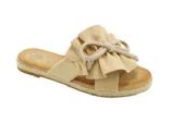 Wholesale Footwear Flat Sandals For Women In Beige Color Size 5-10