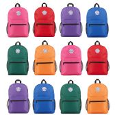 17 Inch Backpacks For Kids, 12 Assorted Colors, 12 Pack