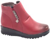 Wholesale Footwear Women Ankle Leather Boots Color Black Size 5-10